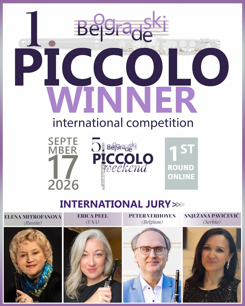 Belgrade Piccolo Winner 2026 Competition Poster
